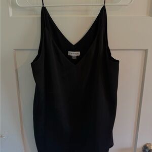 Calvin Klein Black Satin V-Neck Camisole